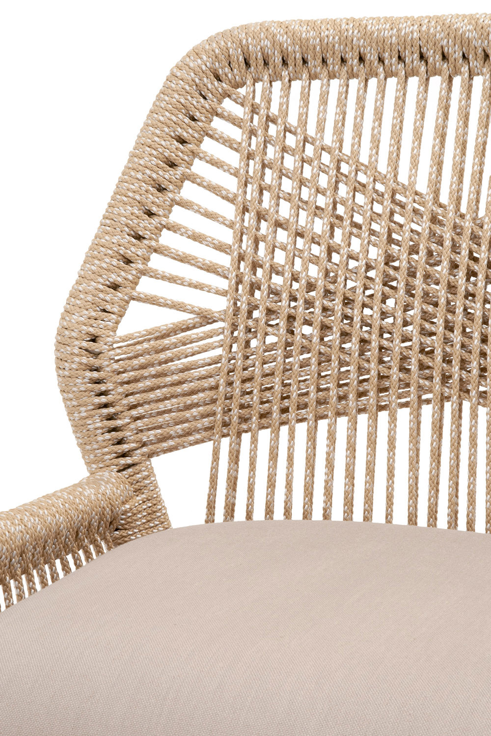 Essentials Woven Loom Barstool - Sand Natural Gray Reinforced