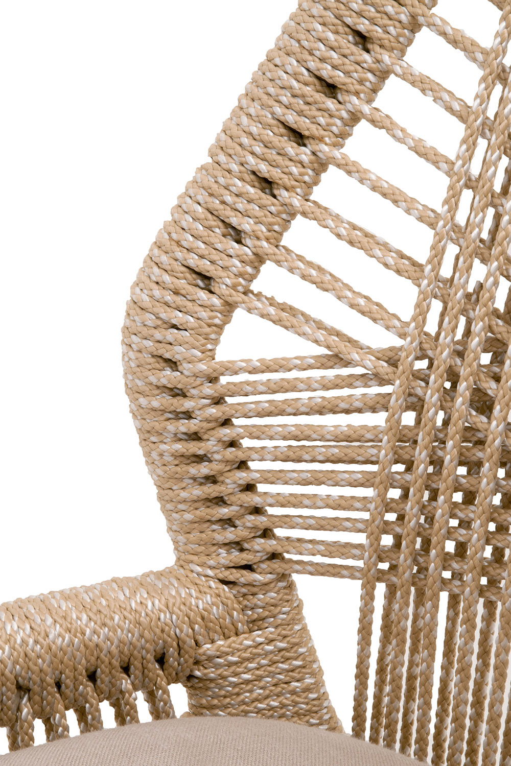 Essentials Woven Loom Counter Stool - Sand Natural Gray Reinforced