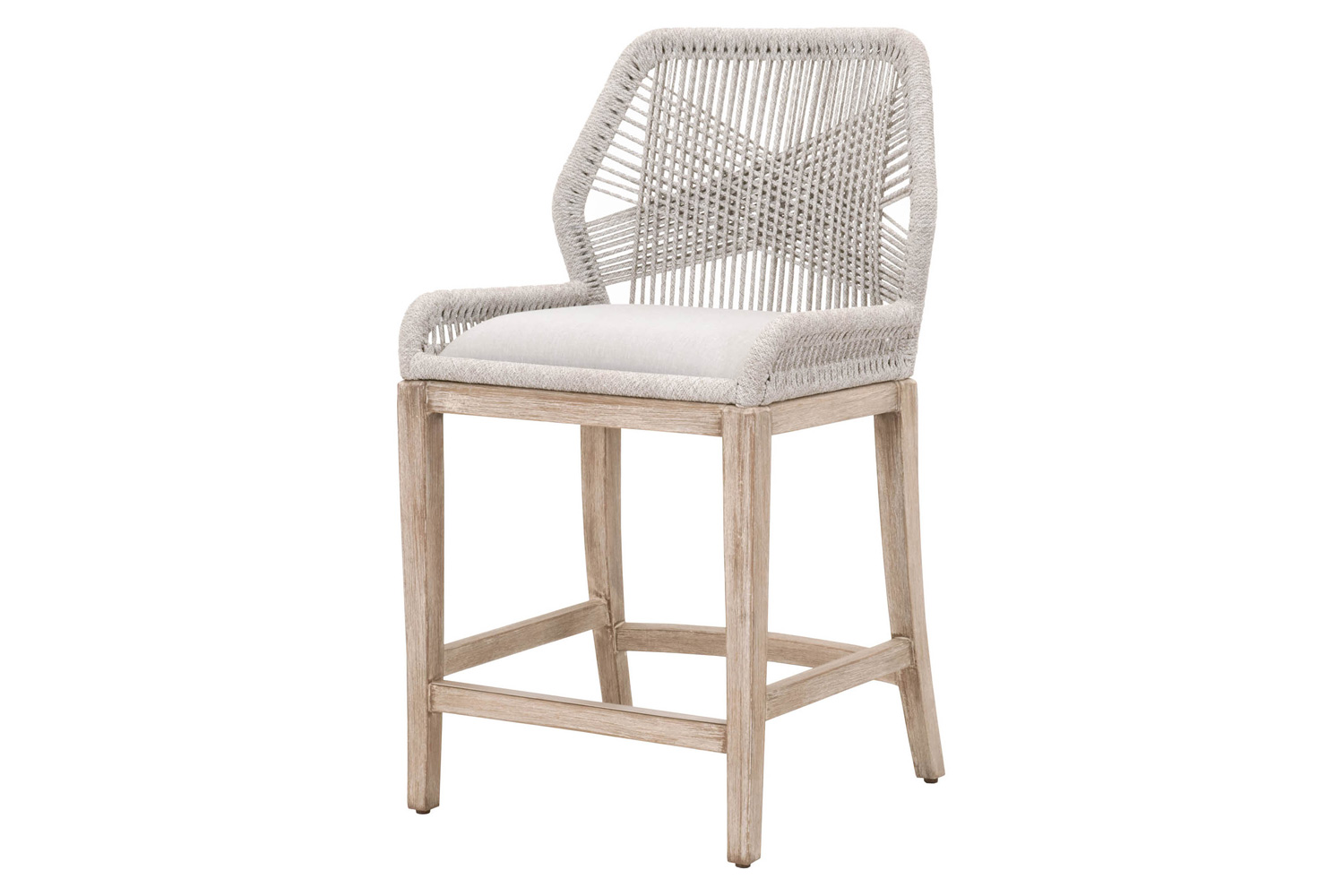 Essentials Woven Loom Counter Stool - Taupe