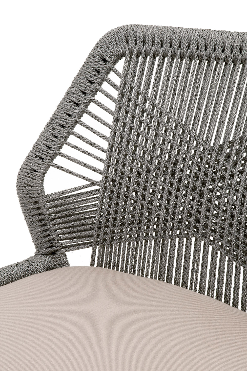 Essentials Woven Loom Dining Chair, Set of 2 - Platinum Natural Gray Fixed