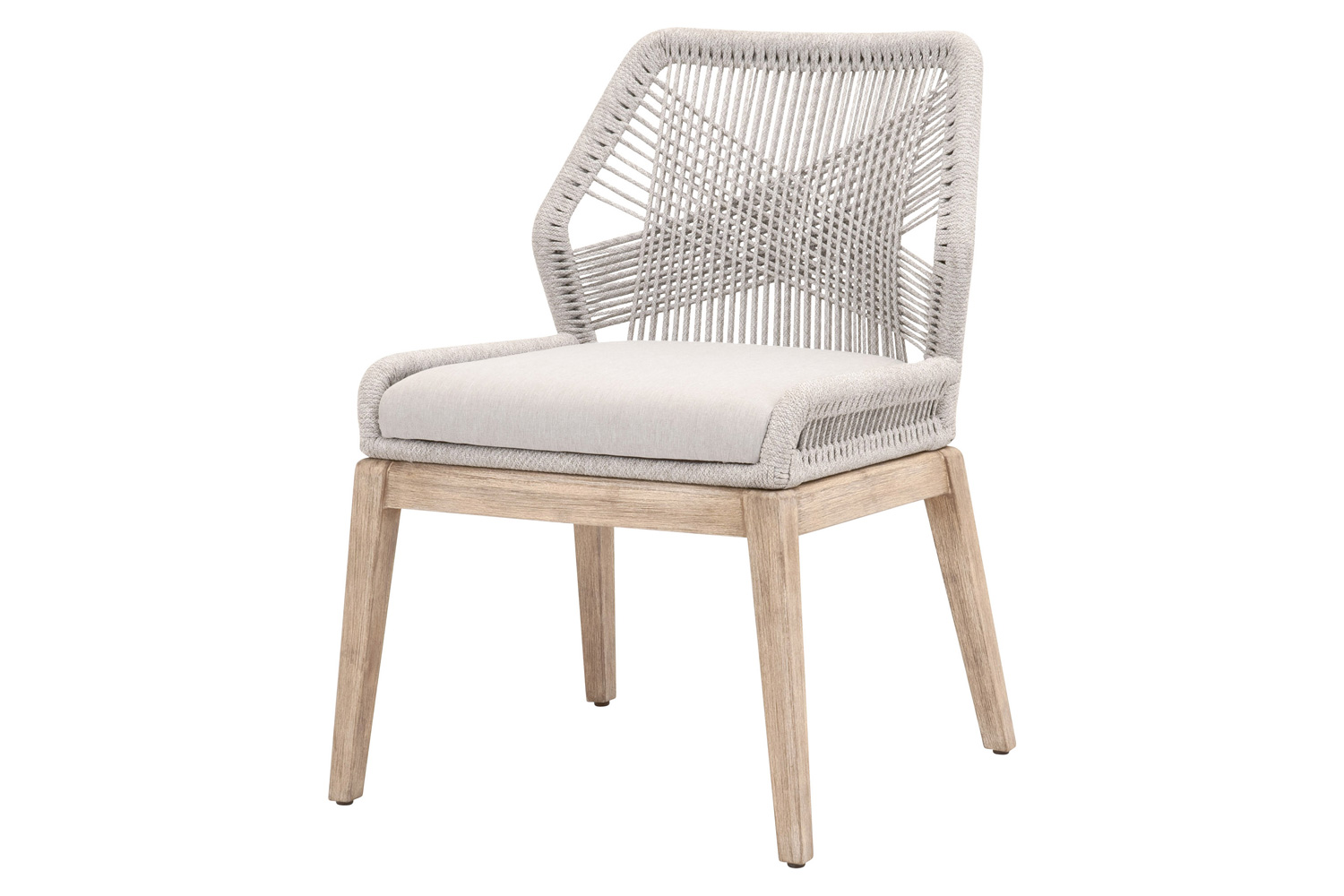 Essentials Woven Loom Dining Chair, Set of 2 - Taupe Fixed