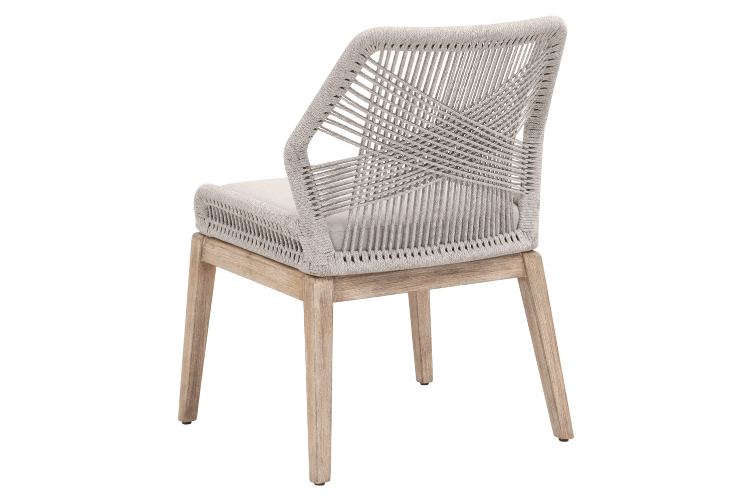 Essentials Woven Loom Dining Chair, Set of 2 - Taupe Fixed