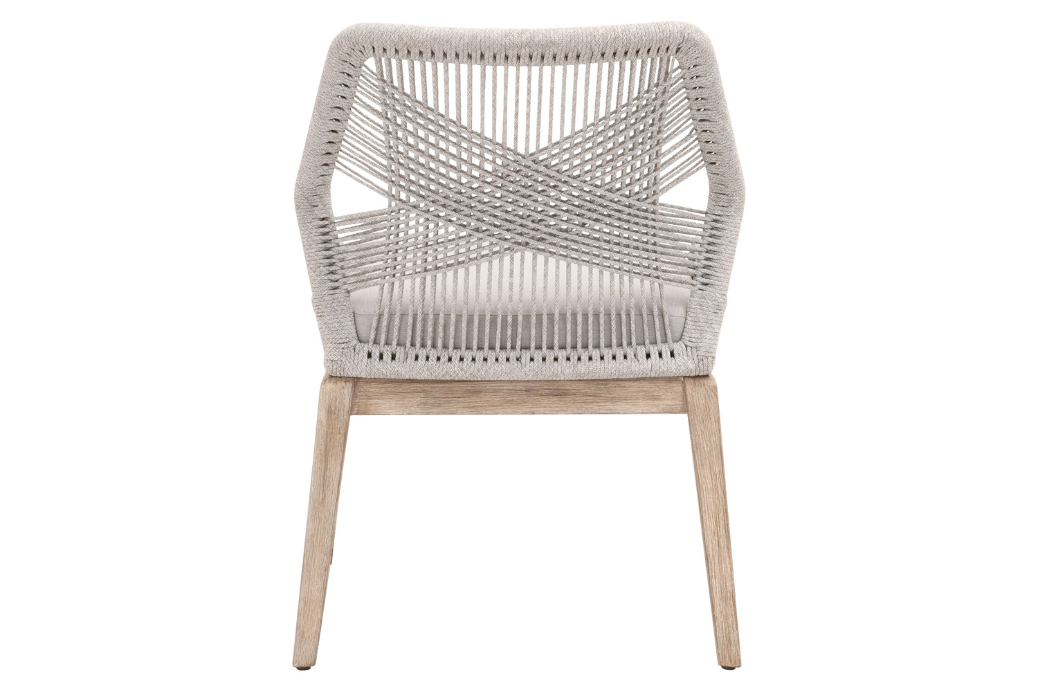 Essentials Woven Loom Dining Chair, Set of 2 - Taupe Fixed