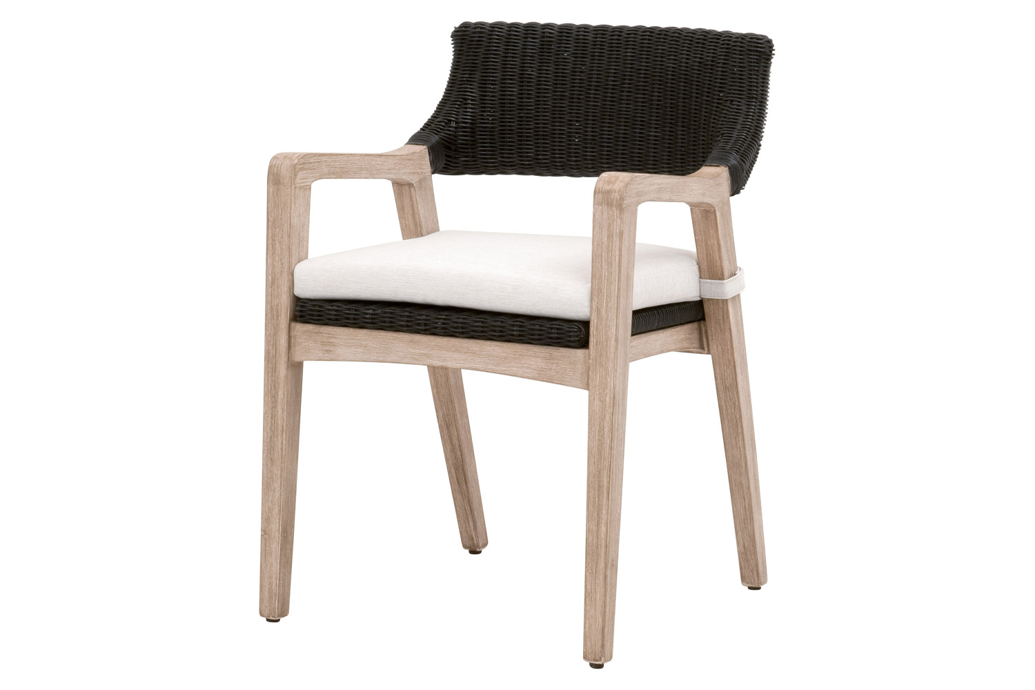 Essentials Woven Lucia Arm Chair - Black Rattan