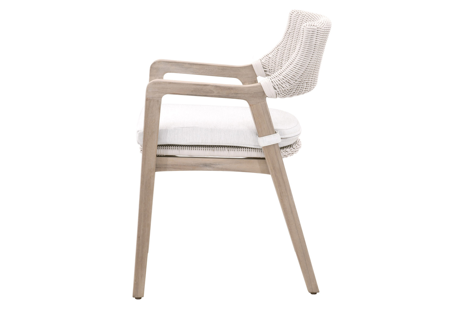 Essentials Woven Lucia Outdoor Arm Chair - Pure White Synthetic Loom