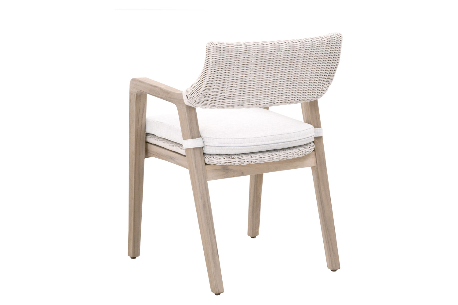 Essentials Woven Lucia Outdoor Arm Chair - Pure White Synthetic Loom