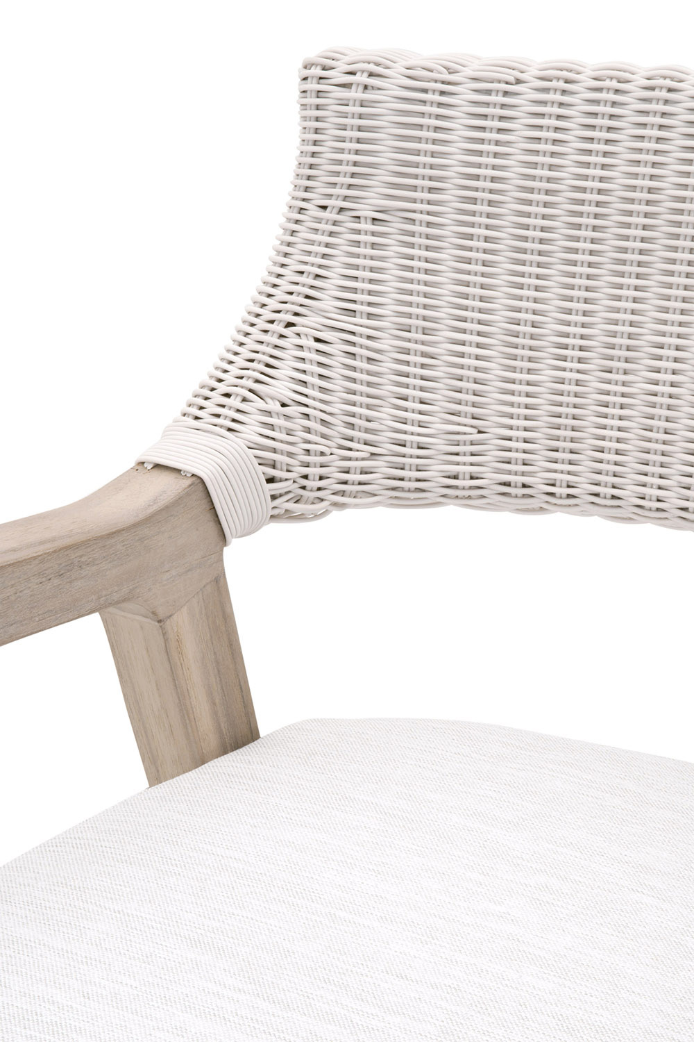 Essentials Woven Lucia Outdoor Arm Chair - Pure White Synthetic Loom