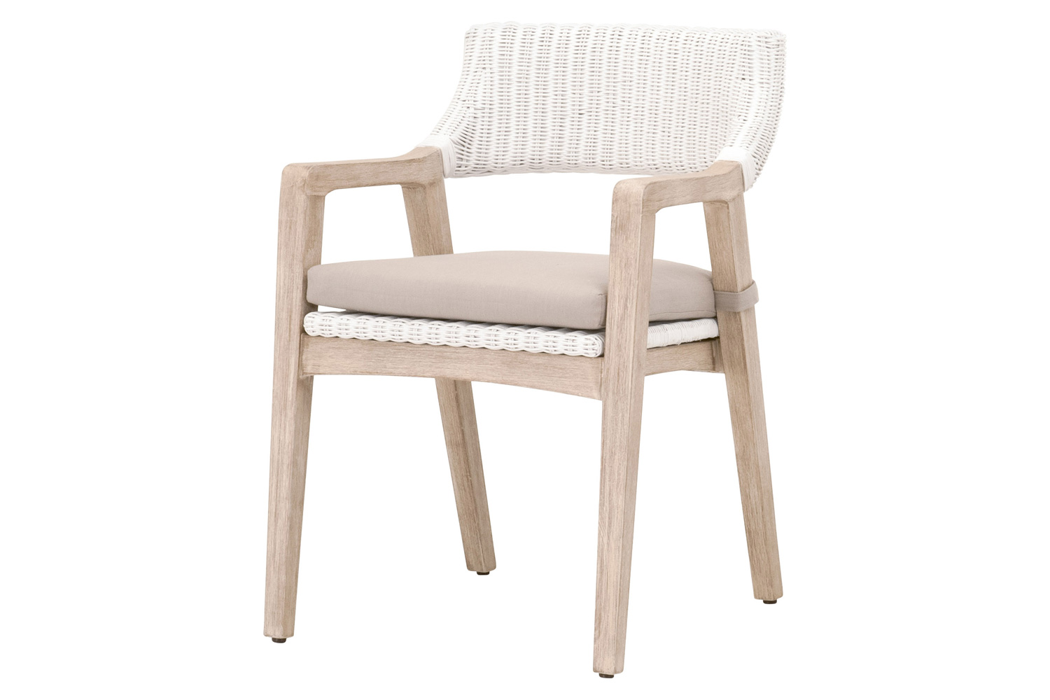 Essentials Woven Lucia Arm Chair - White Rattan