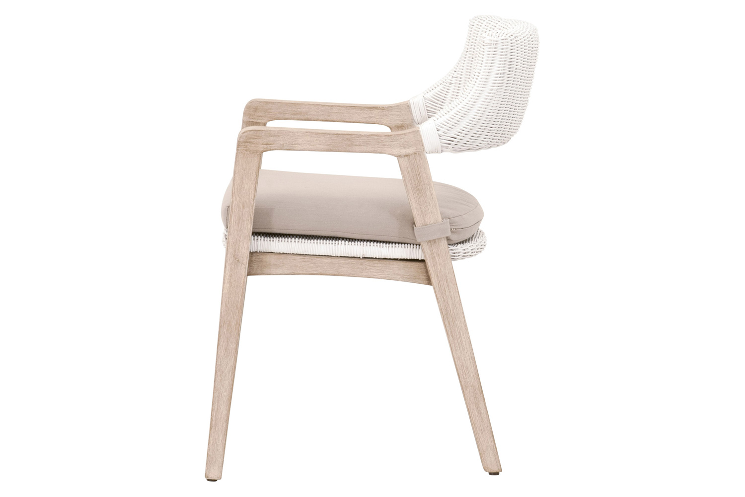 Essentials Woven Lucia Arm Chair - White Rattan