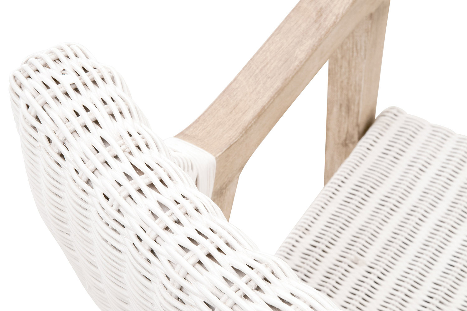 Essentials Woven Lucia Arm Chair - White Rattan