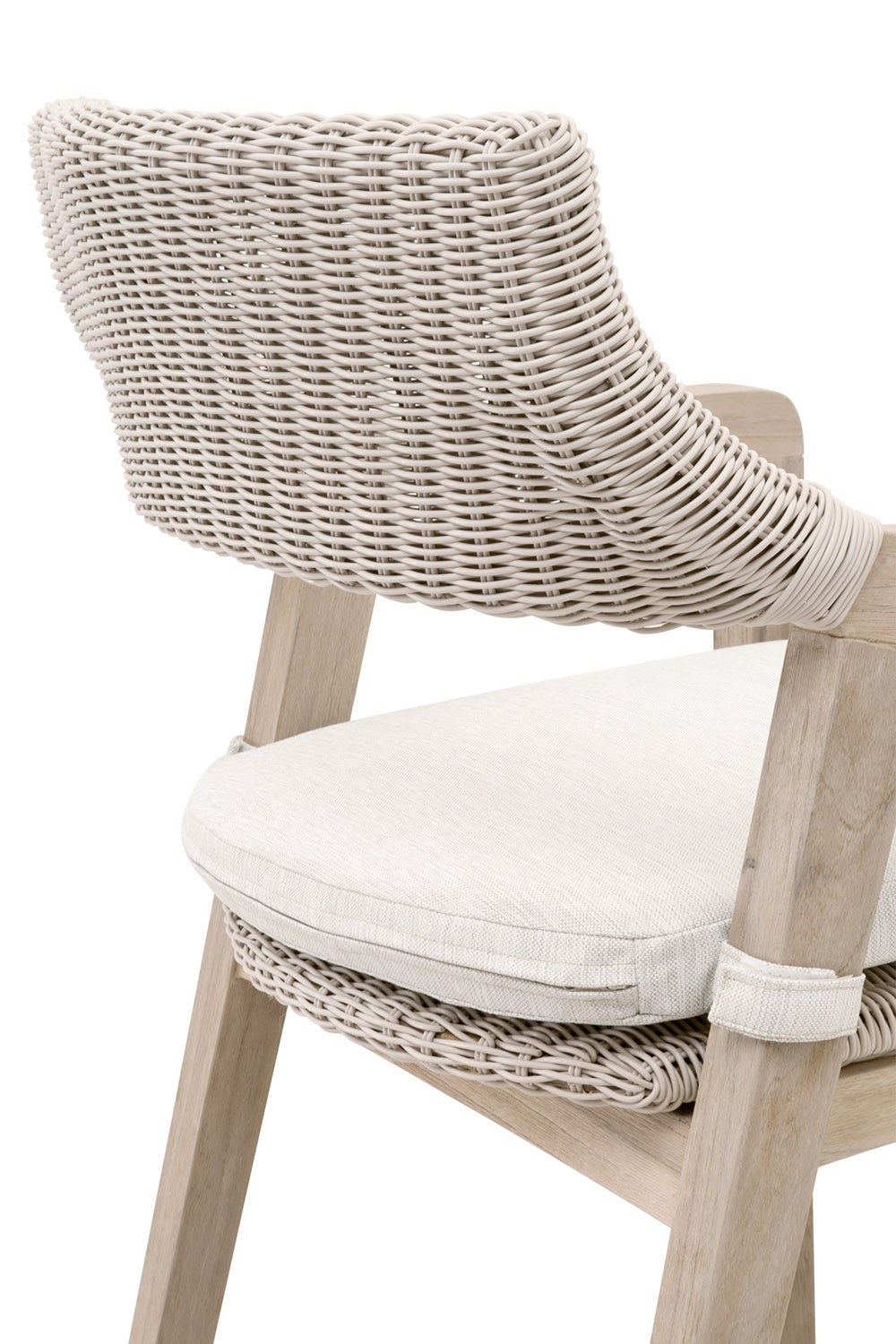 Essentials Woven Lucia Outdoor Counter Stool - Pure White Synthetic Loom