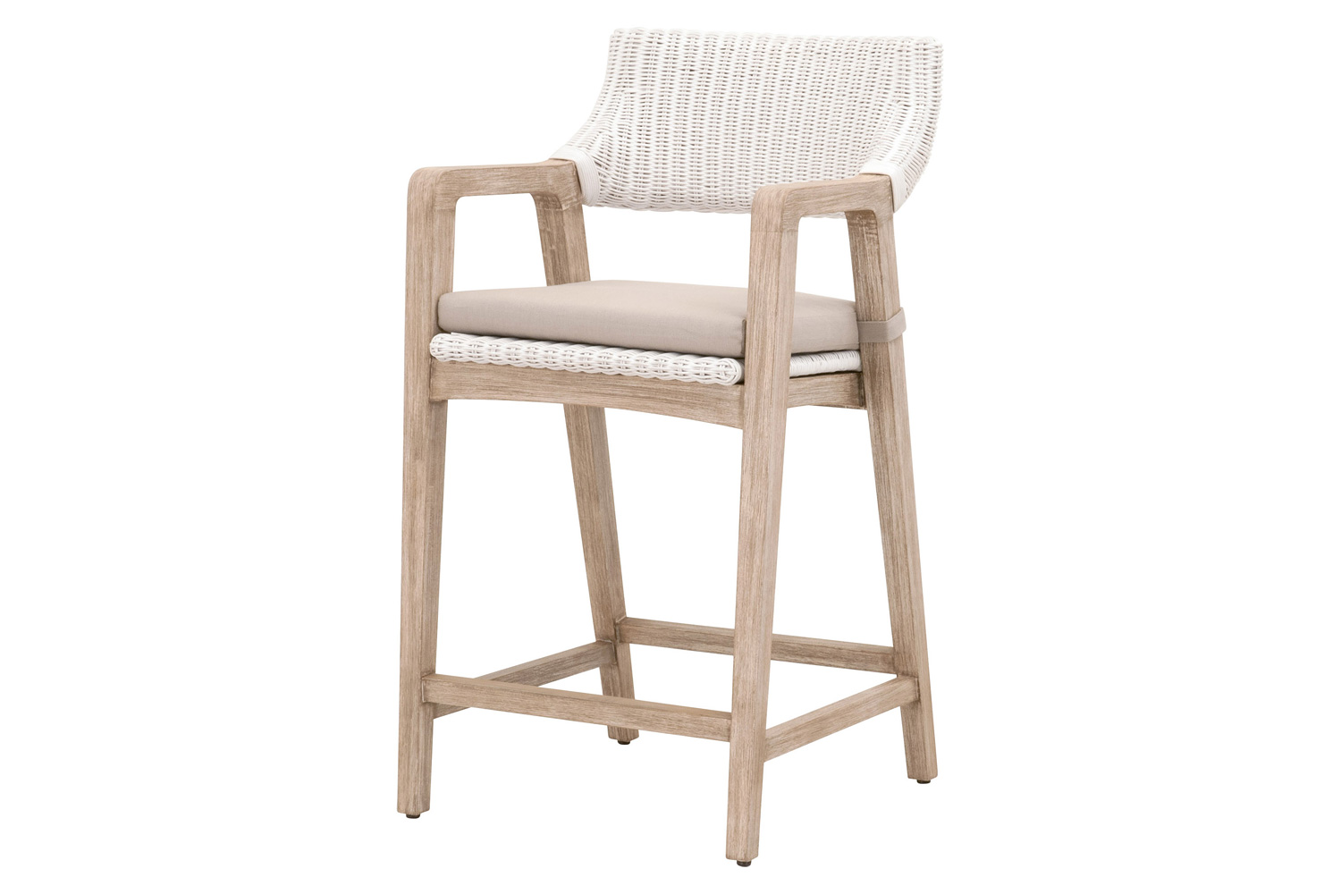 Essentials Woven Lucia Counter Stool - White Rattan