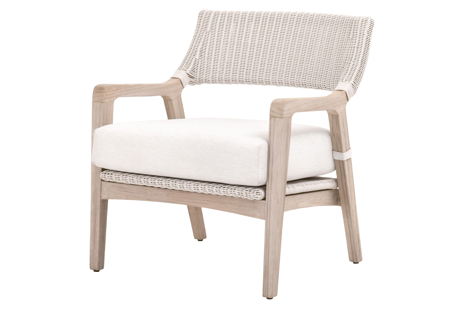 Essentials - Woven Lucia Outdoor Club Chair in Pure White Synthetic Loom