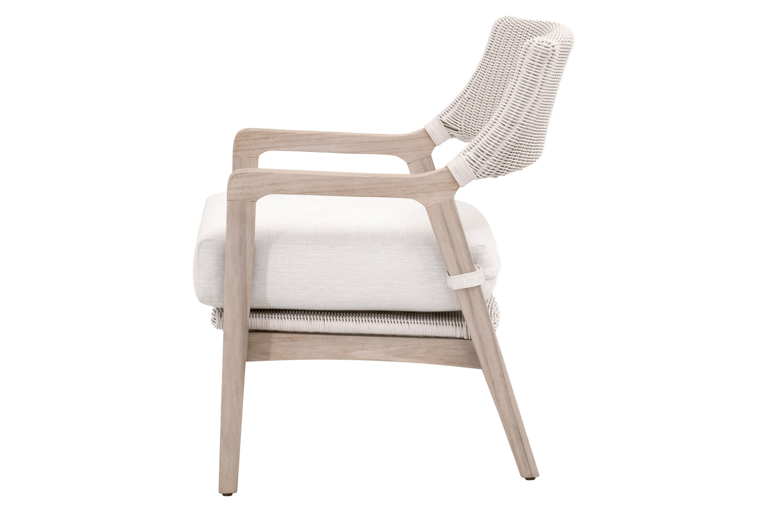 Essentials - Woven Lucia Outdoor Club Chair in Pure White Synthetic Loom