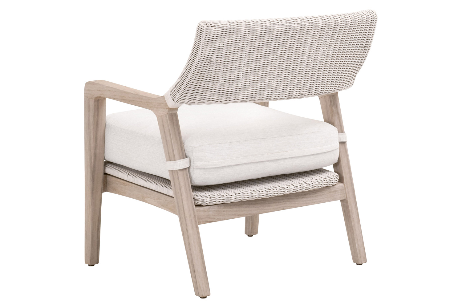 Essentials - Woven Lucia Outdoor Club Chair in Pure White Synthetic Loom