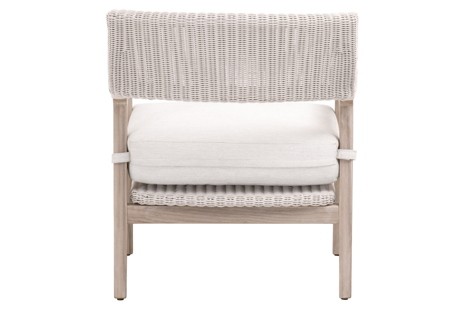 Essentials - Woven Lucia Outdoor Club Chair in Pure White Synthetic Loom