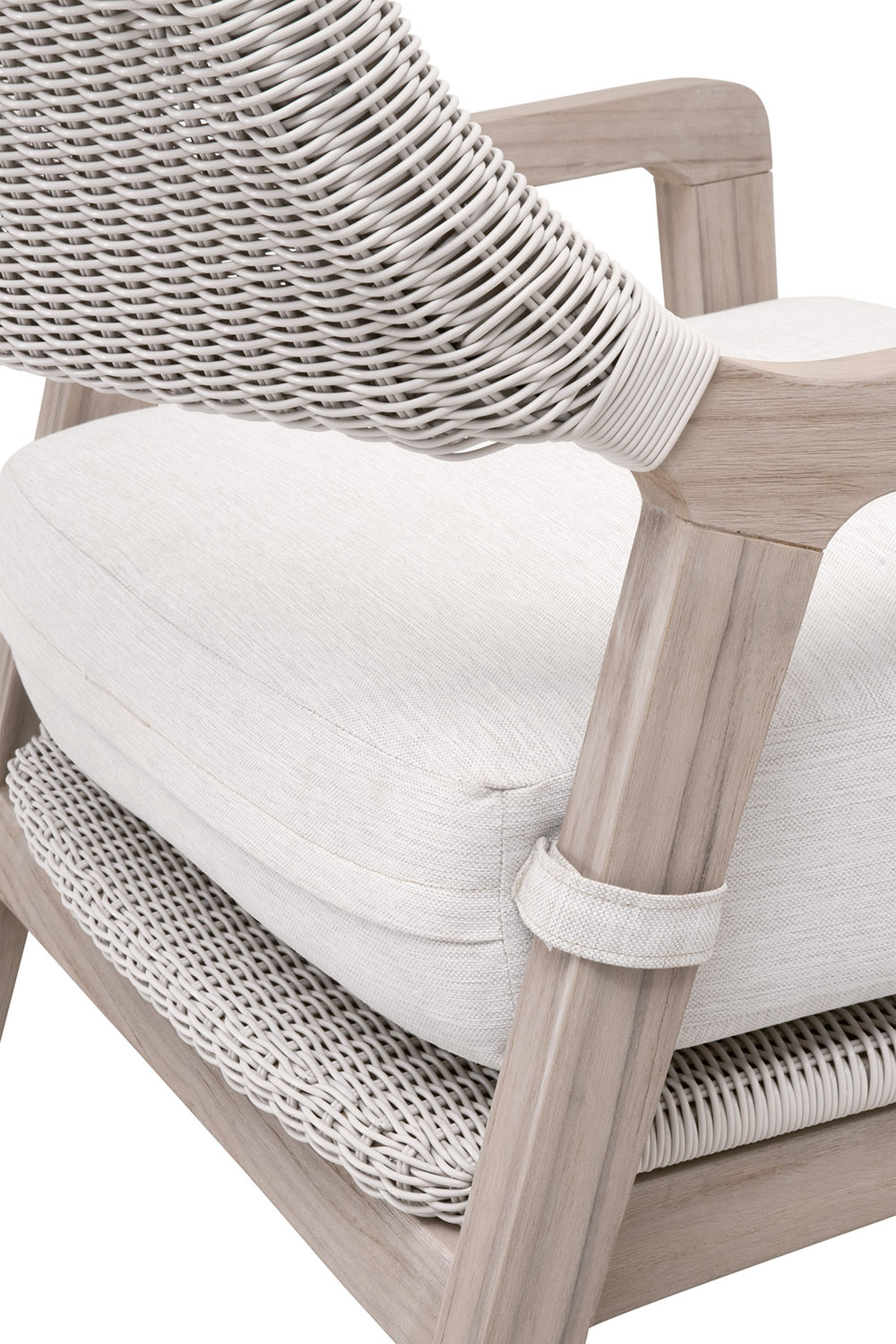 Essentials - Woven Lucia Outdoor Club Chair in Pure White Synthetic Loom