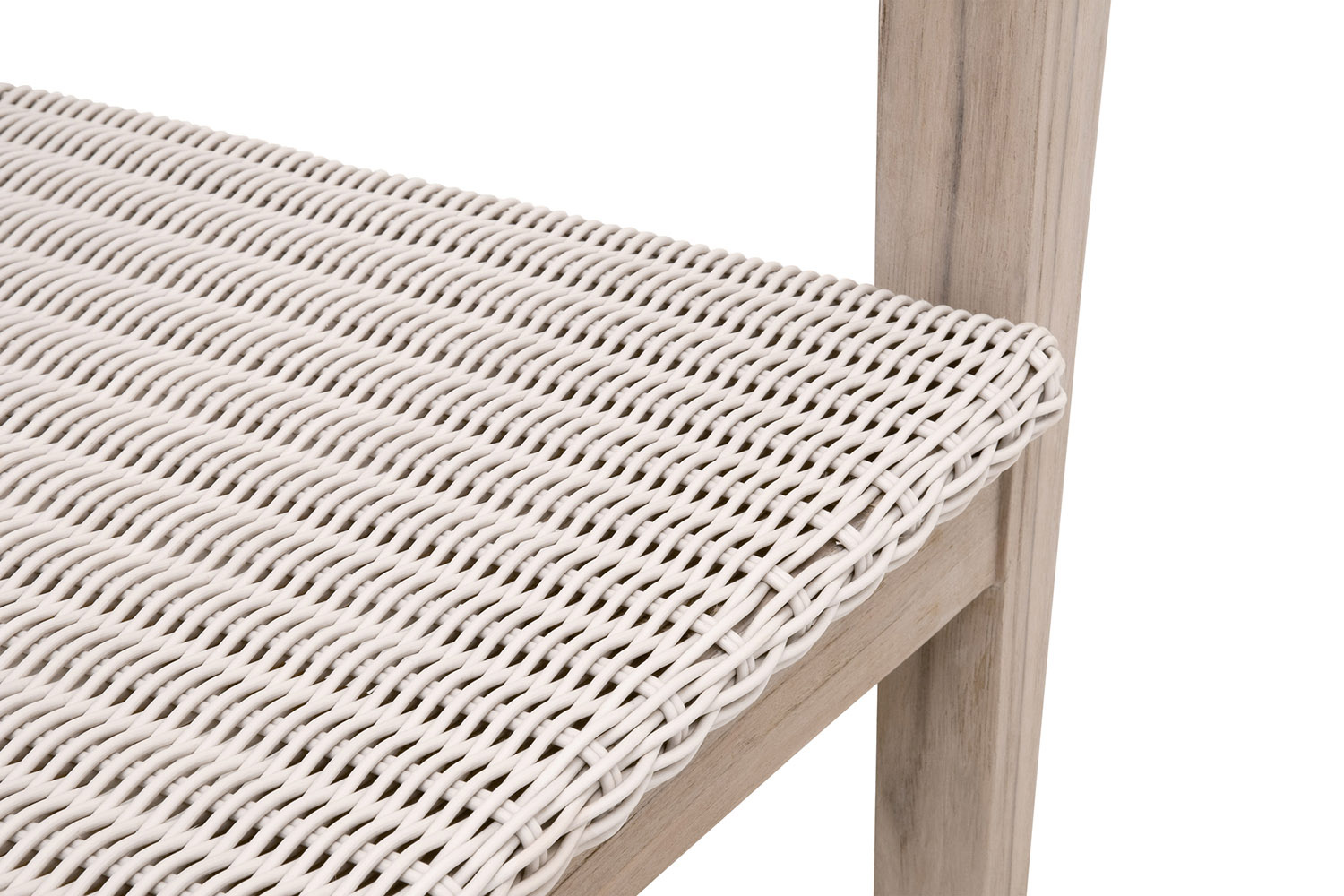 Essentials - Woven Lucia Outdoor Club Chair in Pure White Synthetic Loom