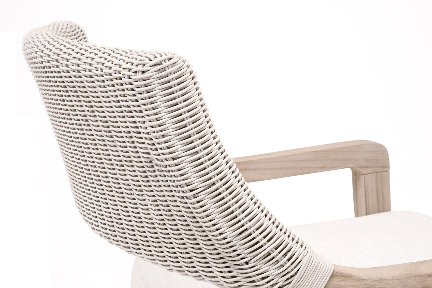 Essentials - Woven Lucia Outdoor Club Chair in Pure White Synthetic Loom