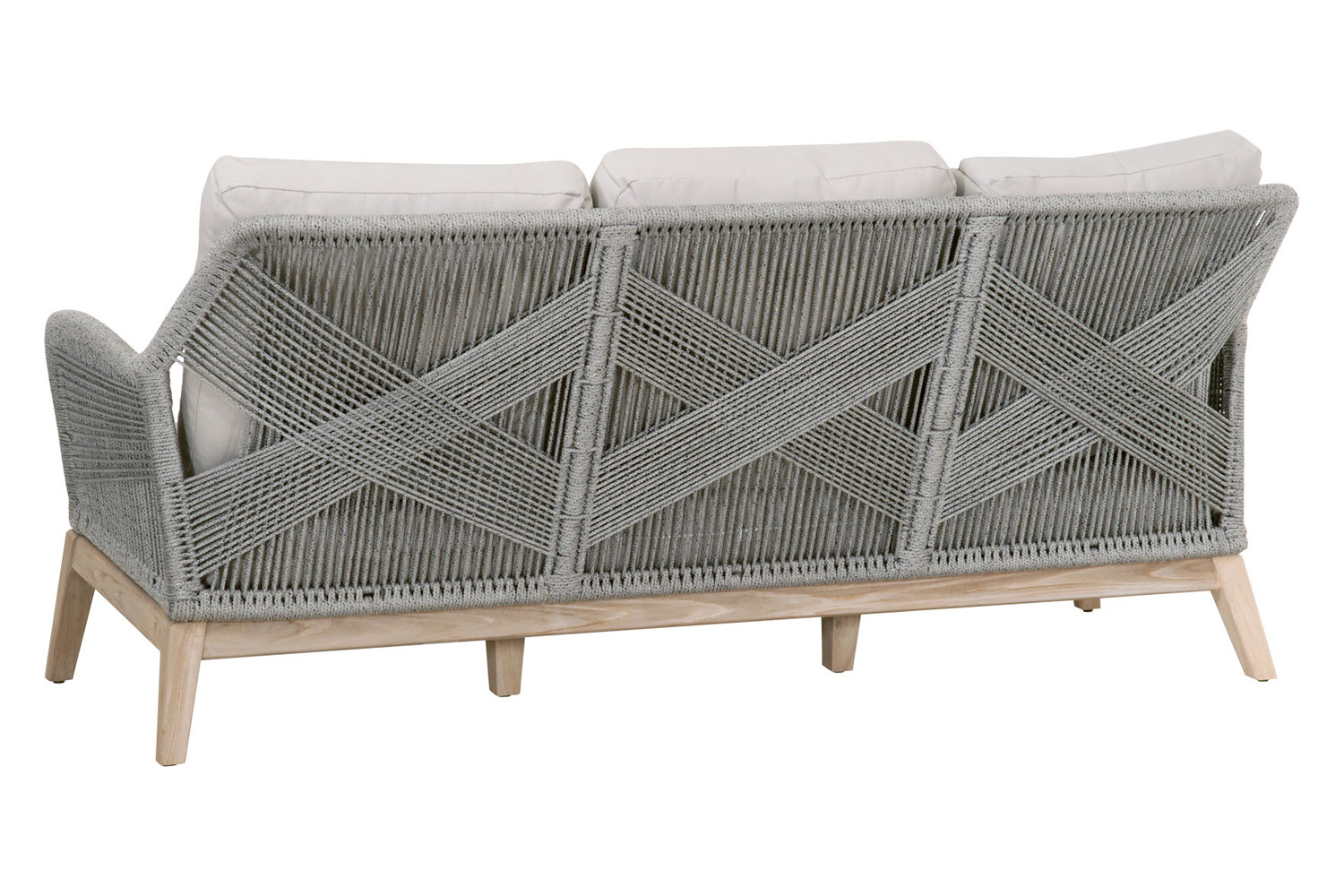 Essentials Woven Loom Outdoor 79" Sofa - Platinum