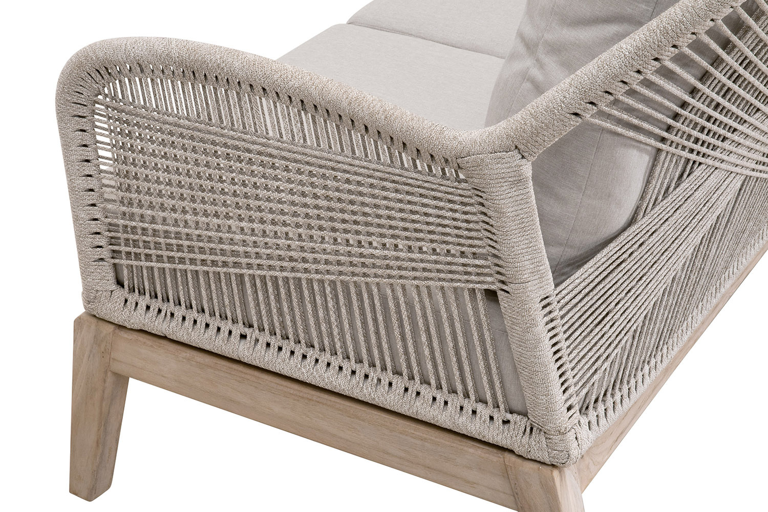 Essentials Woven Loom Outdoor 79" Sofa - Taupe