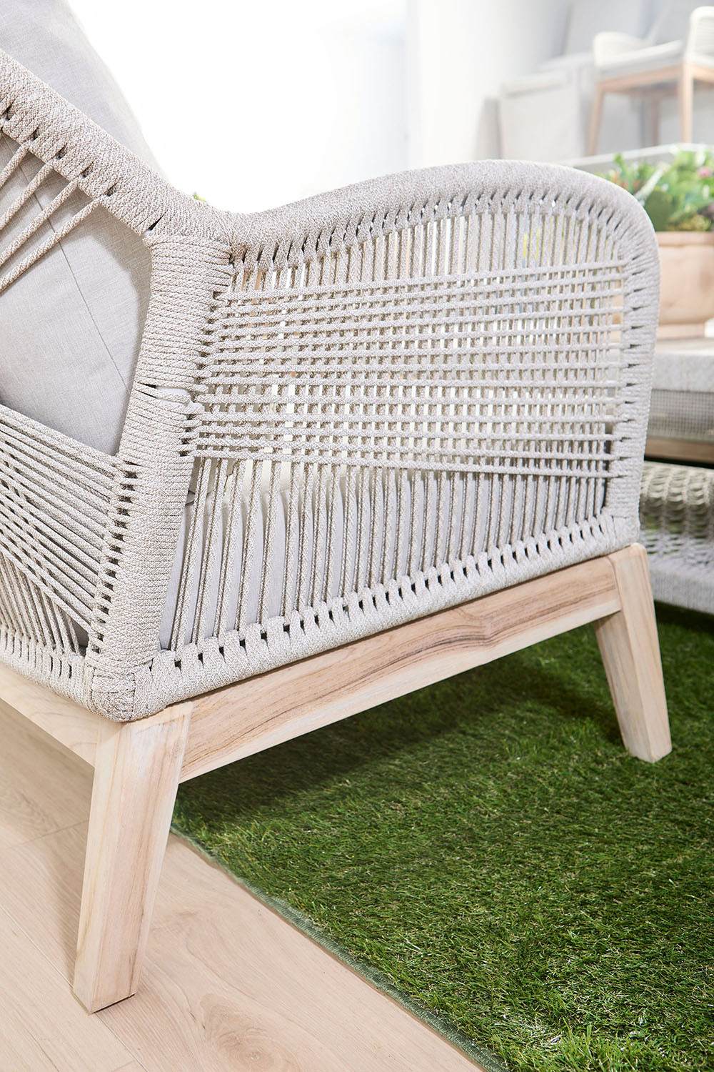 Essentials Woven Loom Outdoor Club Chair - Taupe