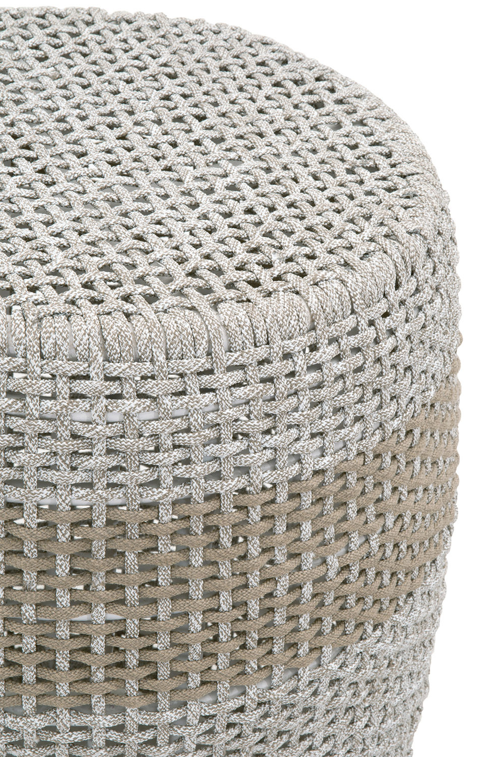 Essentials - Woven Loom Accent Table in Taupe