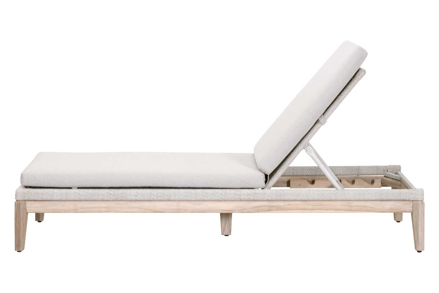 Essentials - Woven Loom Outdoor Chaise Lounge in Taupe