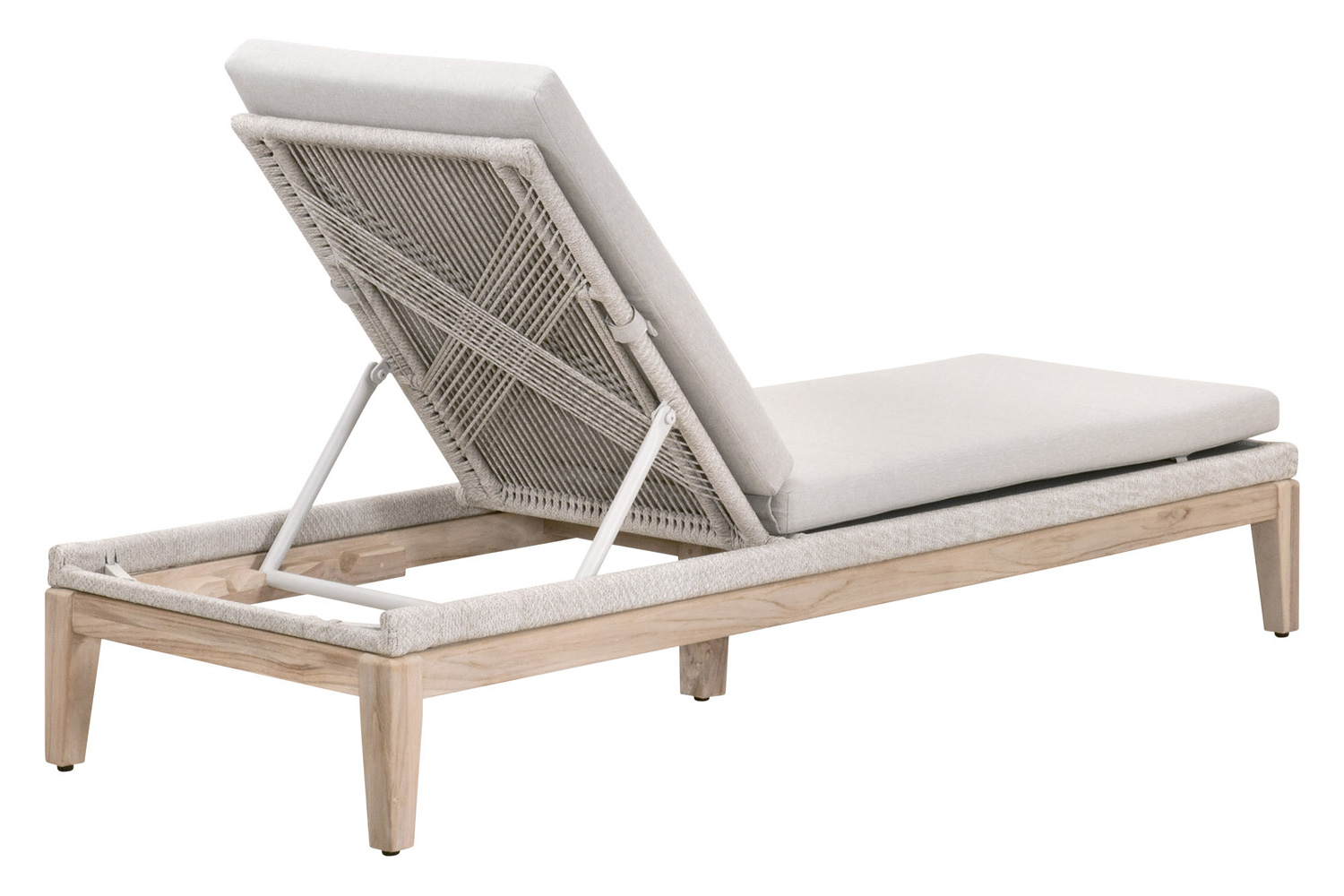 Essentials - Woven Loom Outdoor Chaise Lounge in Taupe