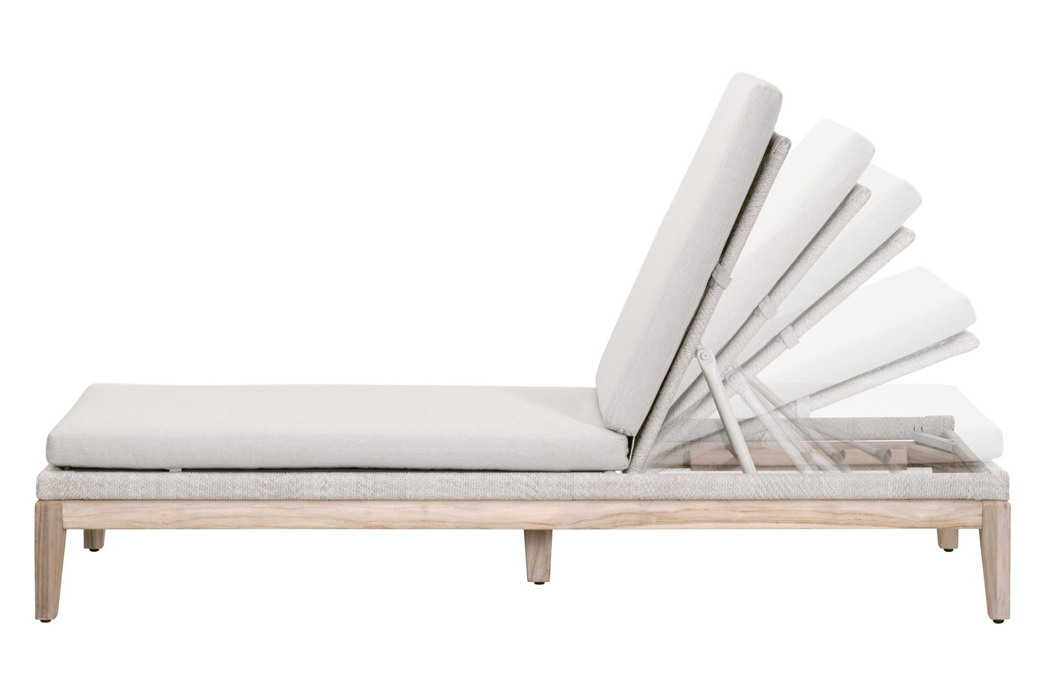 Essentials - Woven Loom Outdoor Chaise Lounge in Taupe