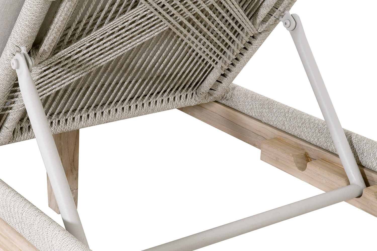 Essentials - Woven Loom Outdoor Chaise Lounge in Taupe