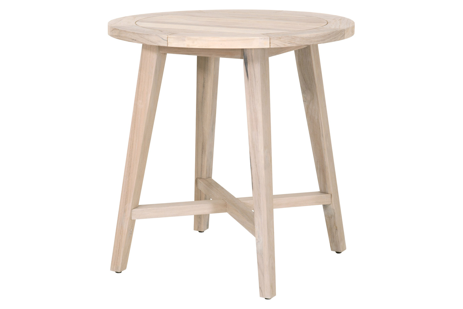 Essentials Woven Carmel Outdoor 36" Round Counter Table - Gray Teak