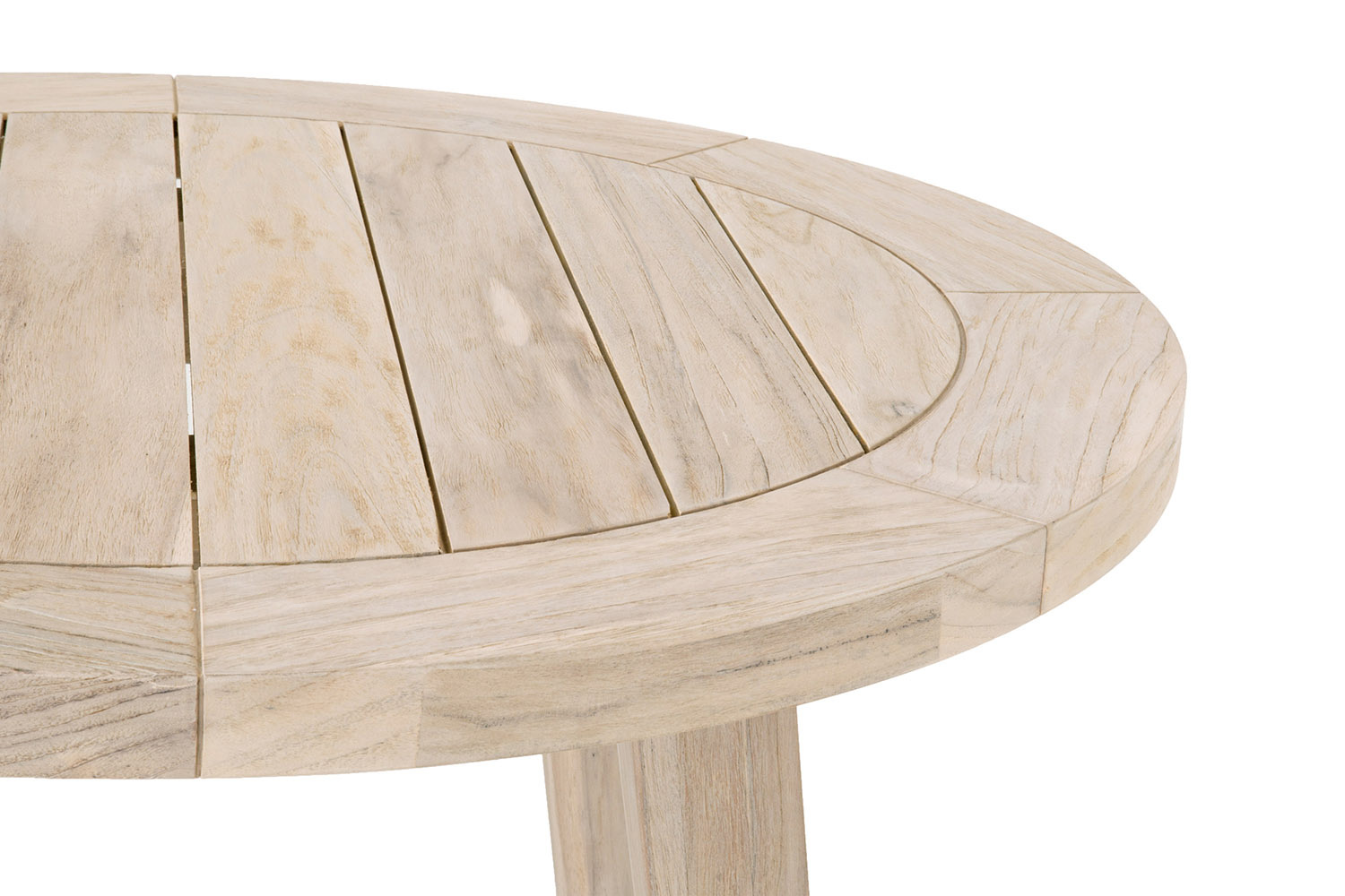 Essentials Woven Carmel Outdoor 36" Round Counter Table - Gray Teak