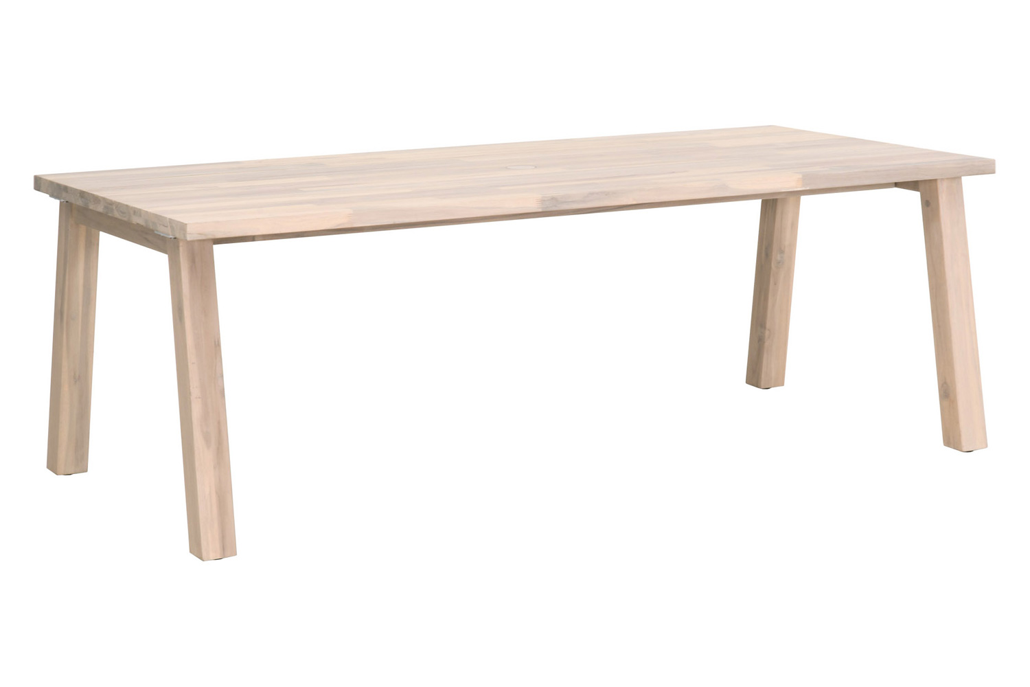 Essentials - Woven Diego Outdoor Dining Table Base in Gray Teak