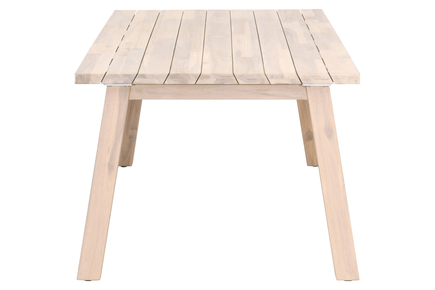 Essentials - Woven Diego Outdoor Dining Table Base in Gray Teak