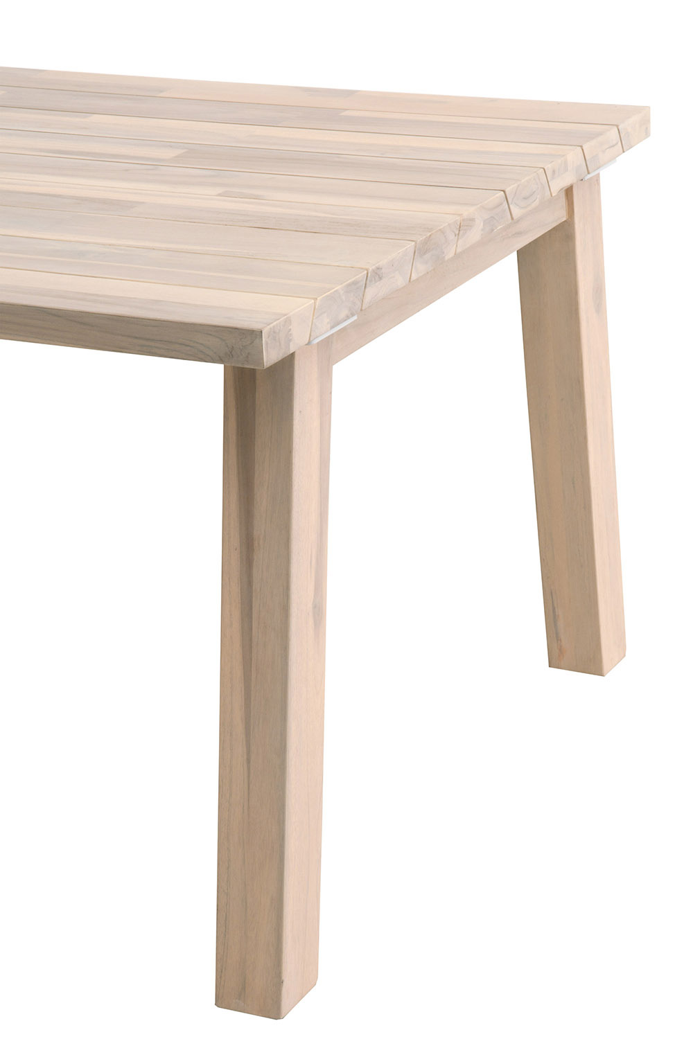 Essentials - Woven Diego Outdoor Dining Table Base in Gray Teak