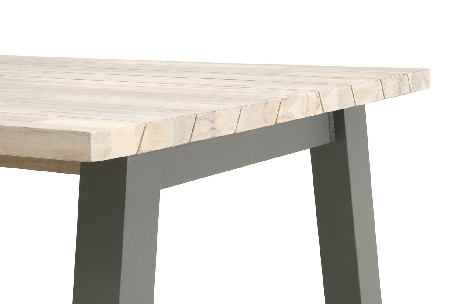 Essentials - Woven Diego Outdoor Dining Table Top in Gray Teak