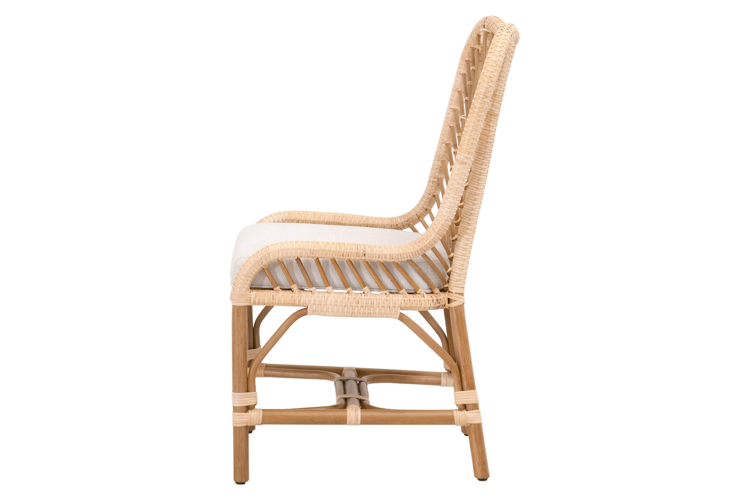 Essentials Woven Laguna Dining Chair, Set of 2 - Natural Sanded Peel White Speckle