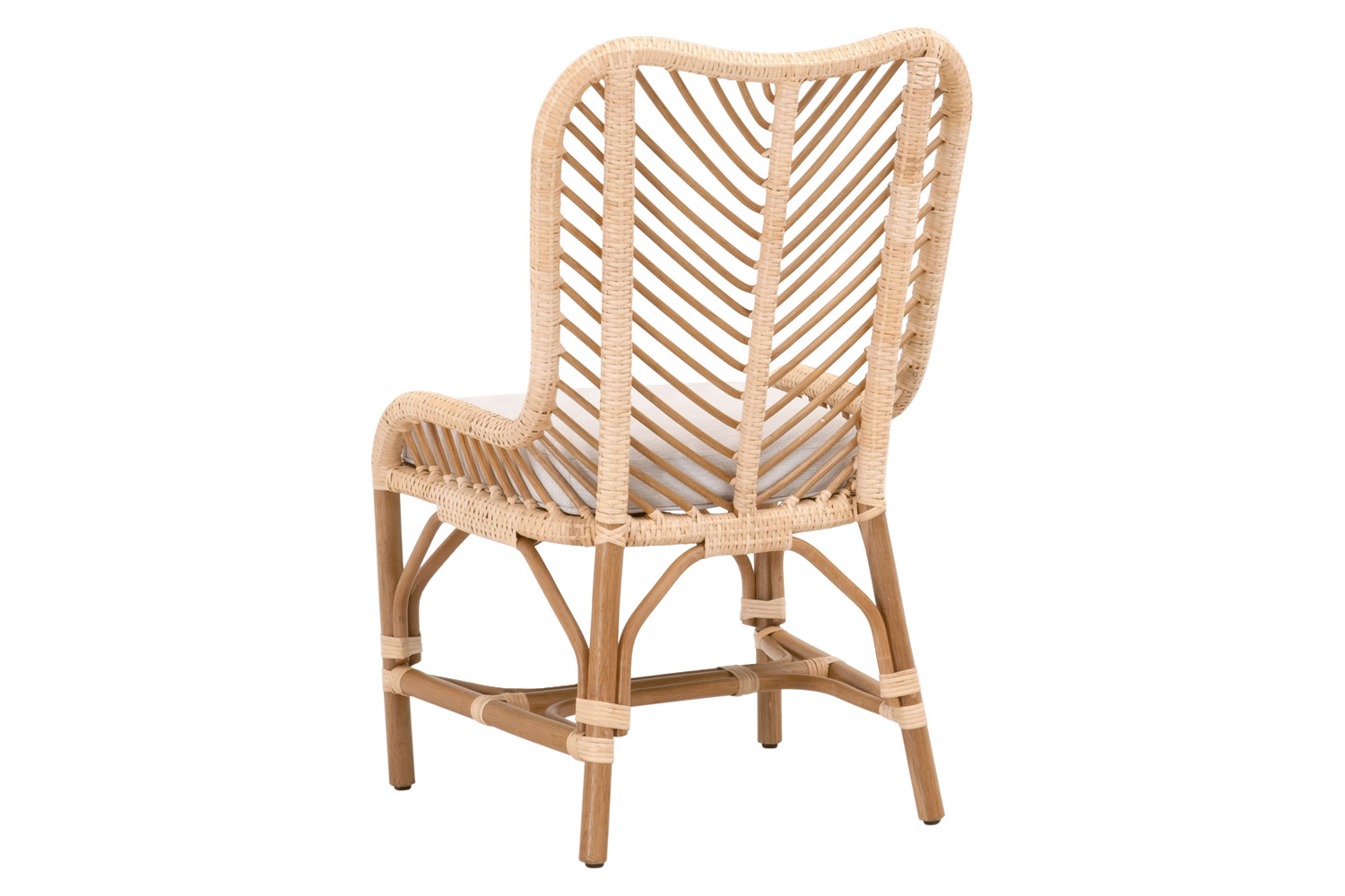 Essentials Woven Laguna Dining Chair, Set of 2 - Natural Sanded Peel White Speckle