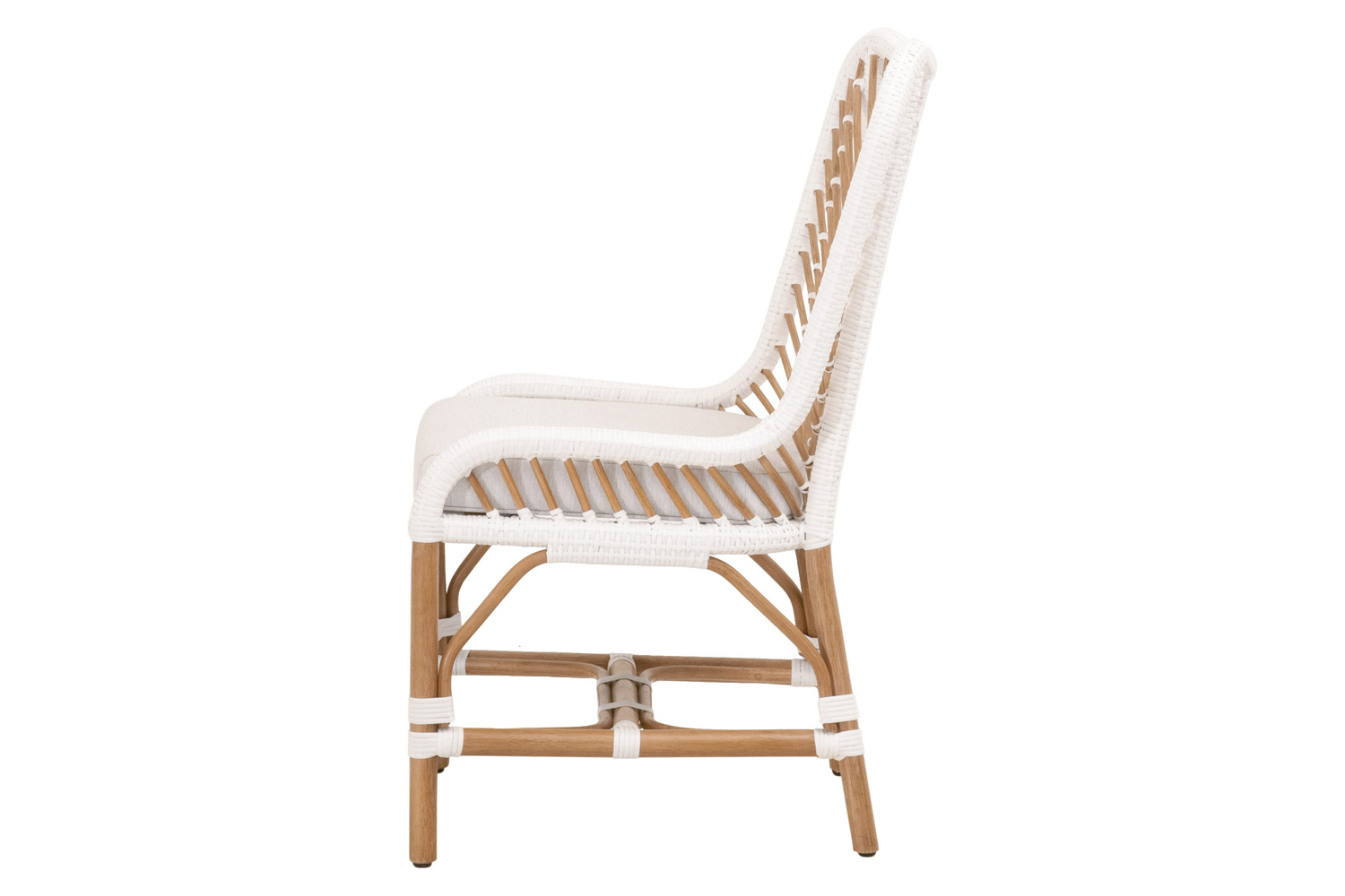 Essentials Woven Laguna Dining Chair, Set of 2 - White Synthetic Peel White Speckle