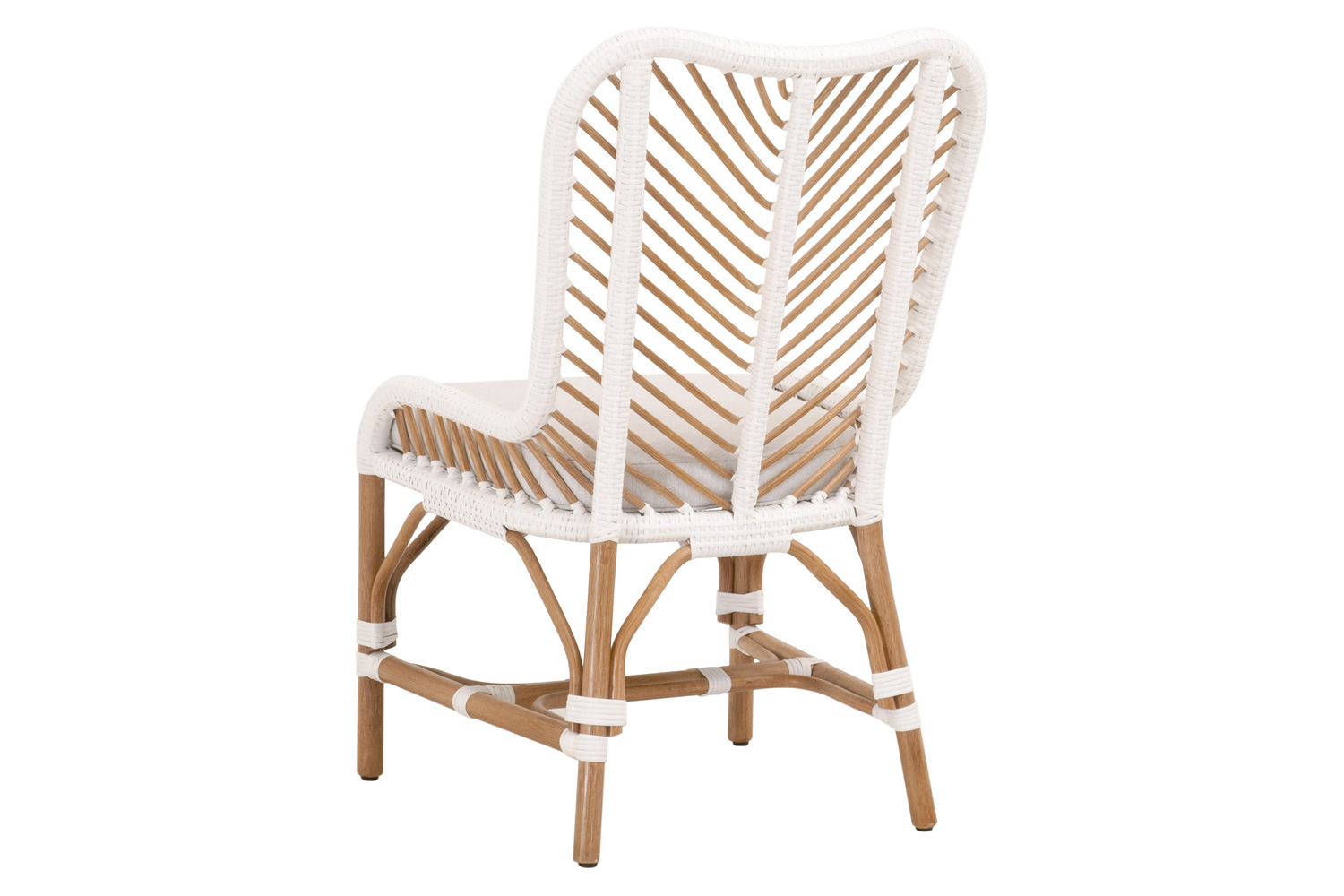 Essentials Woven Laguna Dining Chair, Set of 2 - White Synthetic Peel White Speckle