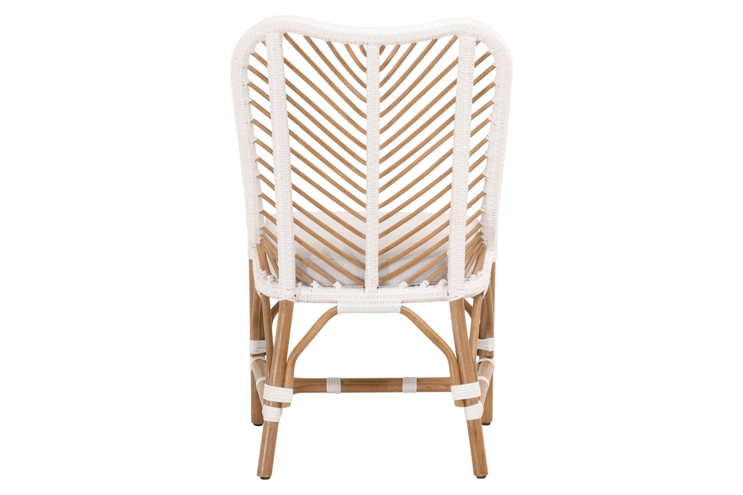 Essentials Woven Laguna Dining Chair, Set of 2 - White Synthetic Peel White Speckle