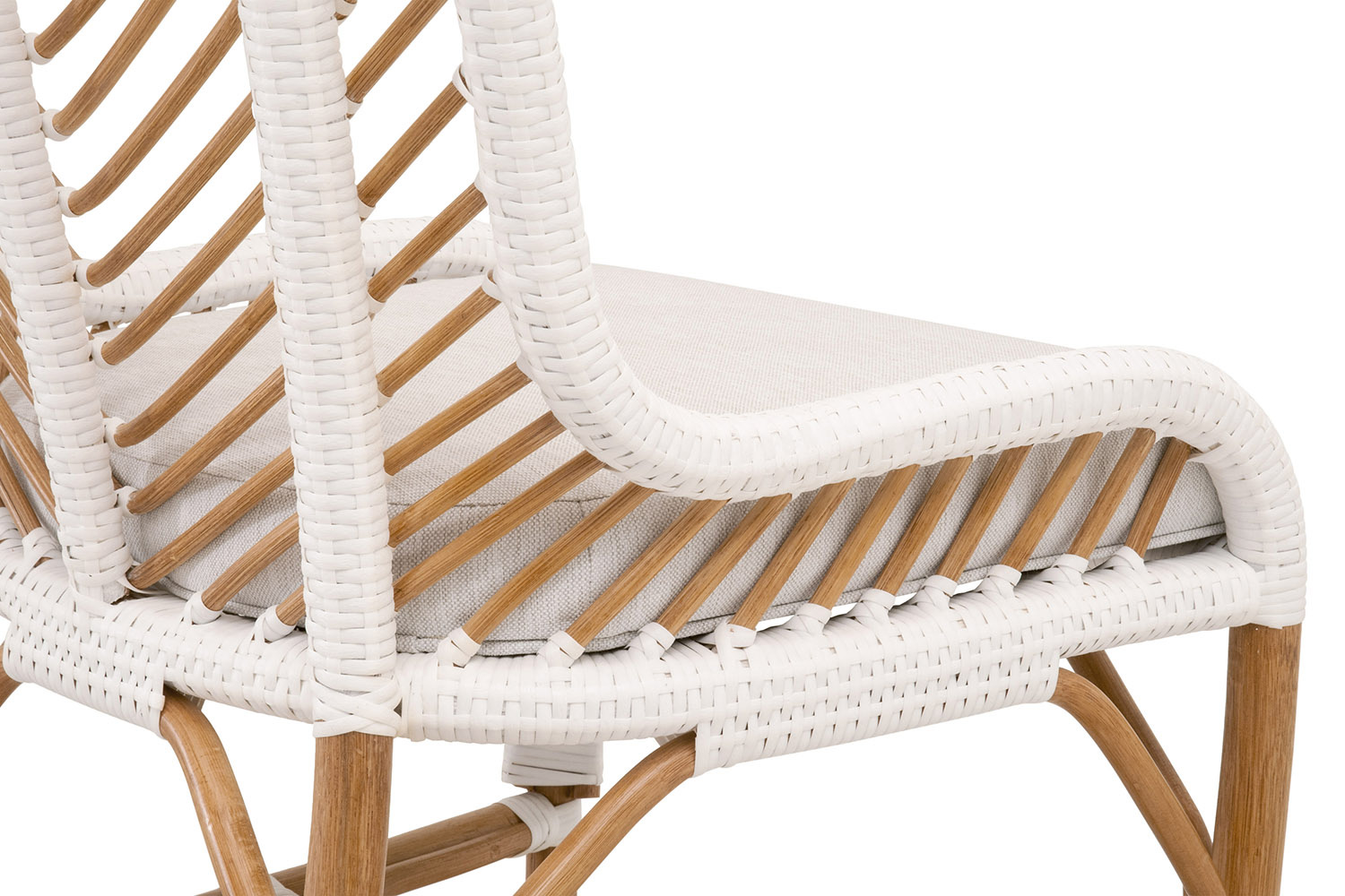 Essentials Woven Laguna Dining Chair, Set of 2 - White Synthetic Peel White Speckle