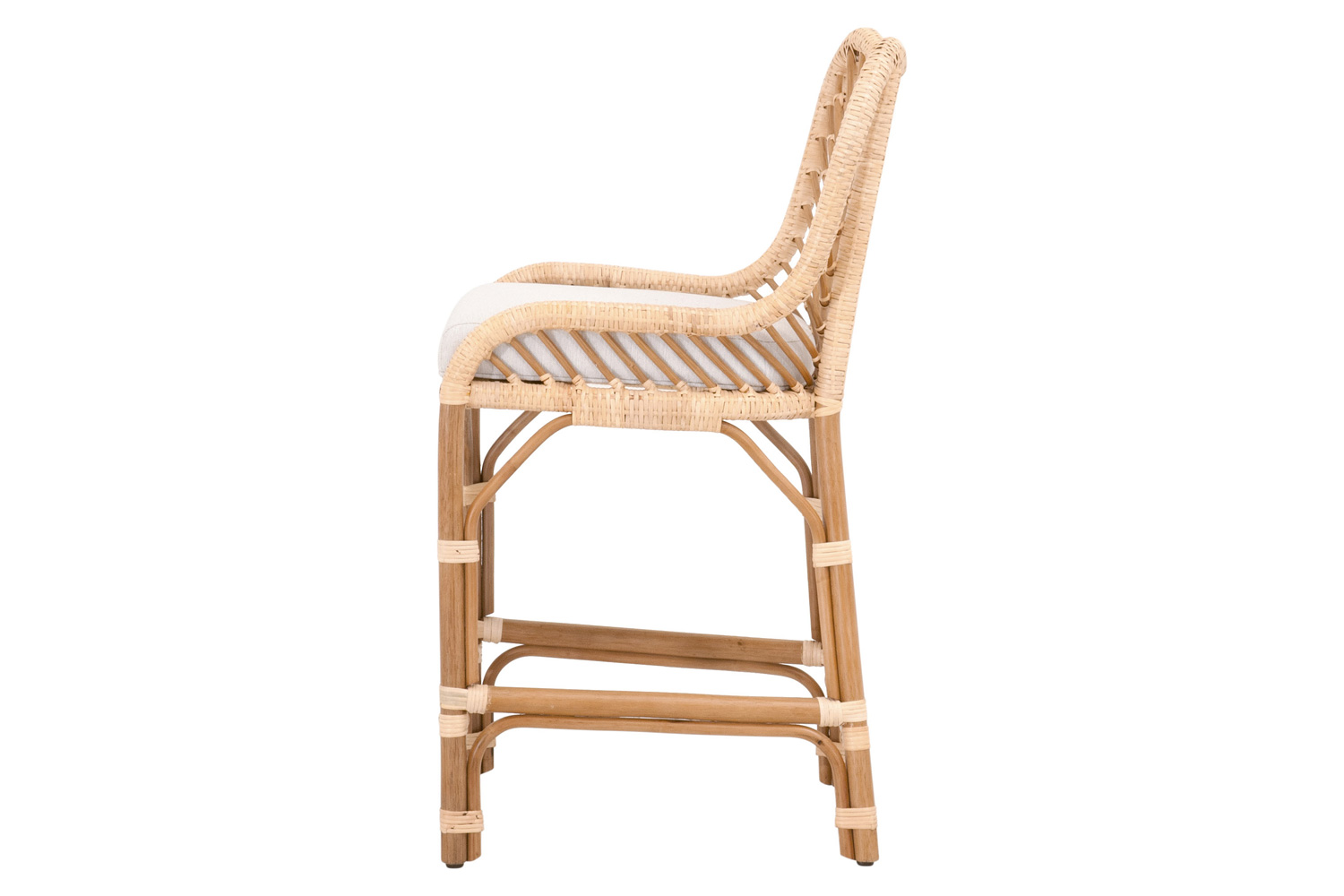 Essentials Woven Laguna Counter Stool - Natural Sanded Peel White Speckle