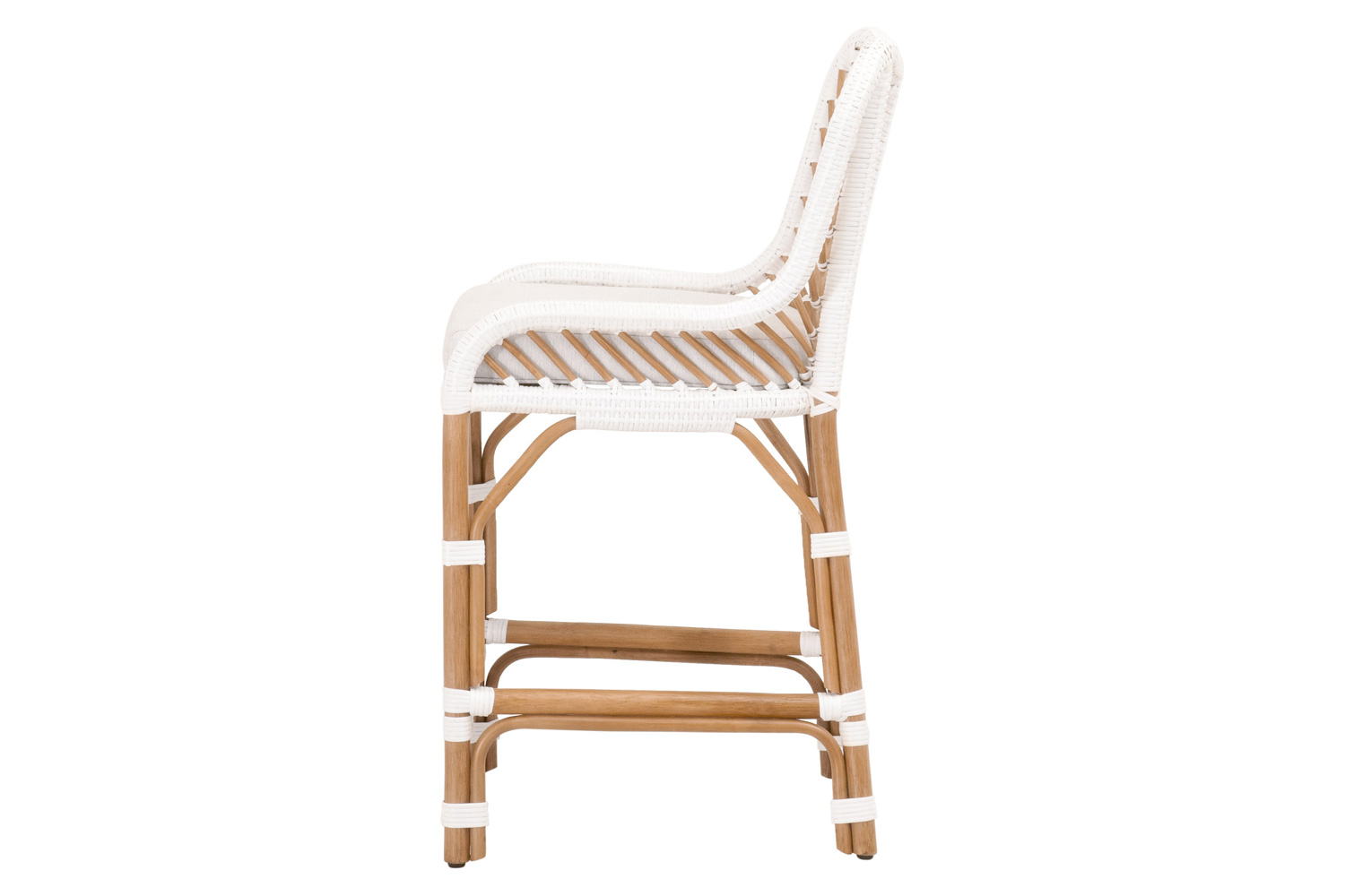 Essentials Woven Laguna Counter Stool - White Synthetic Peel White Speckle