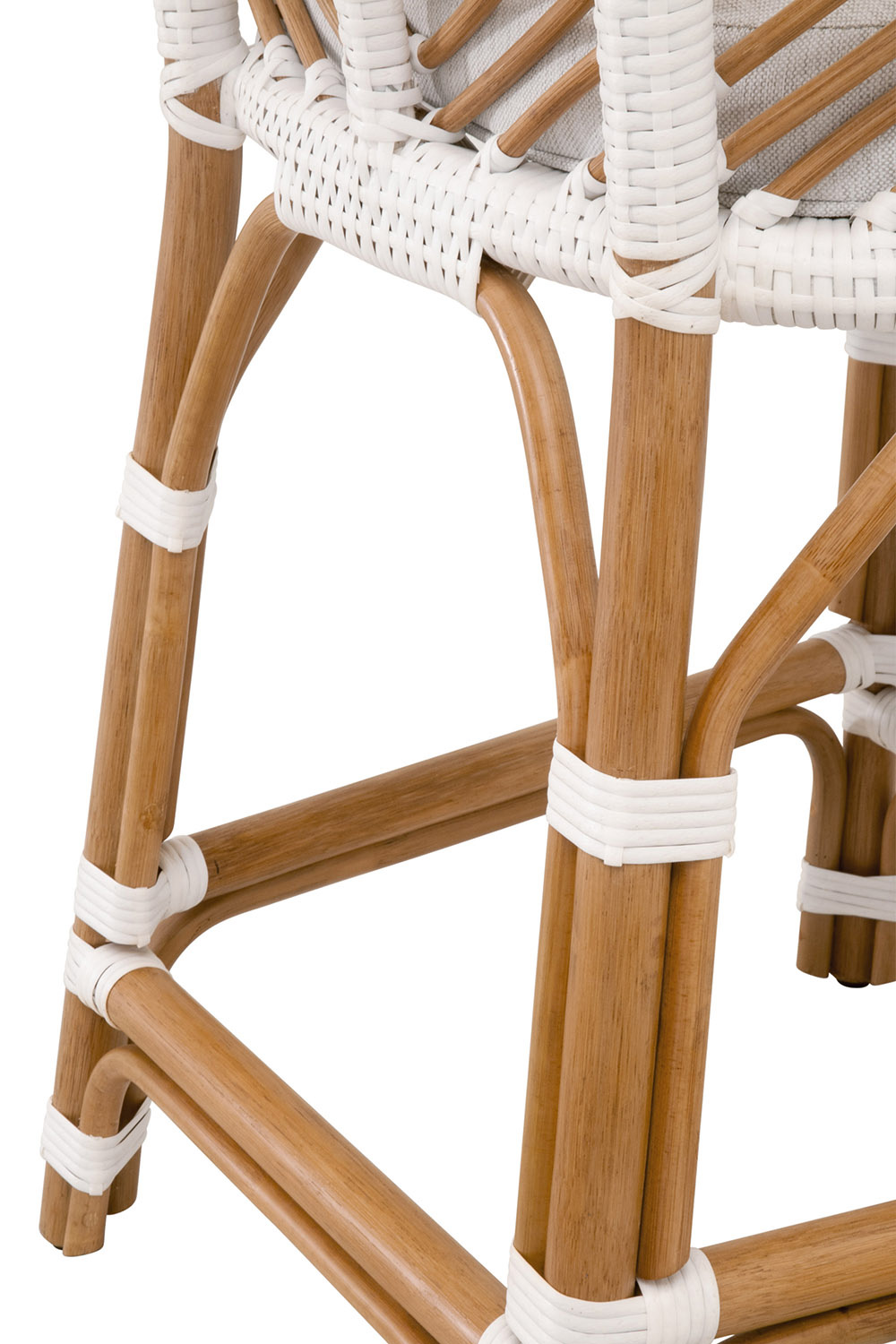 Essentials Woven Laguna Counter Stool - White Synthetic Peel White Speckle