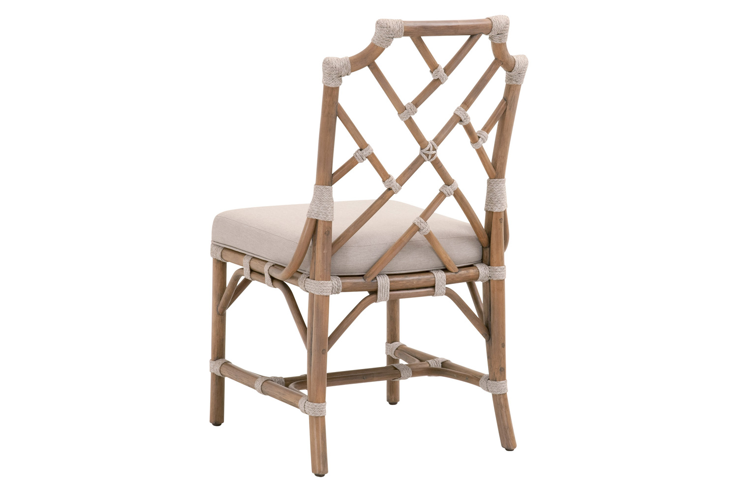 Essentials - Woven Bayview Dining Chair, Set of 2 in Old Gray Rattan