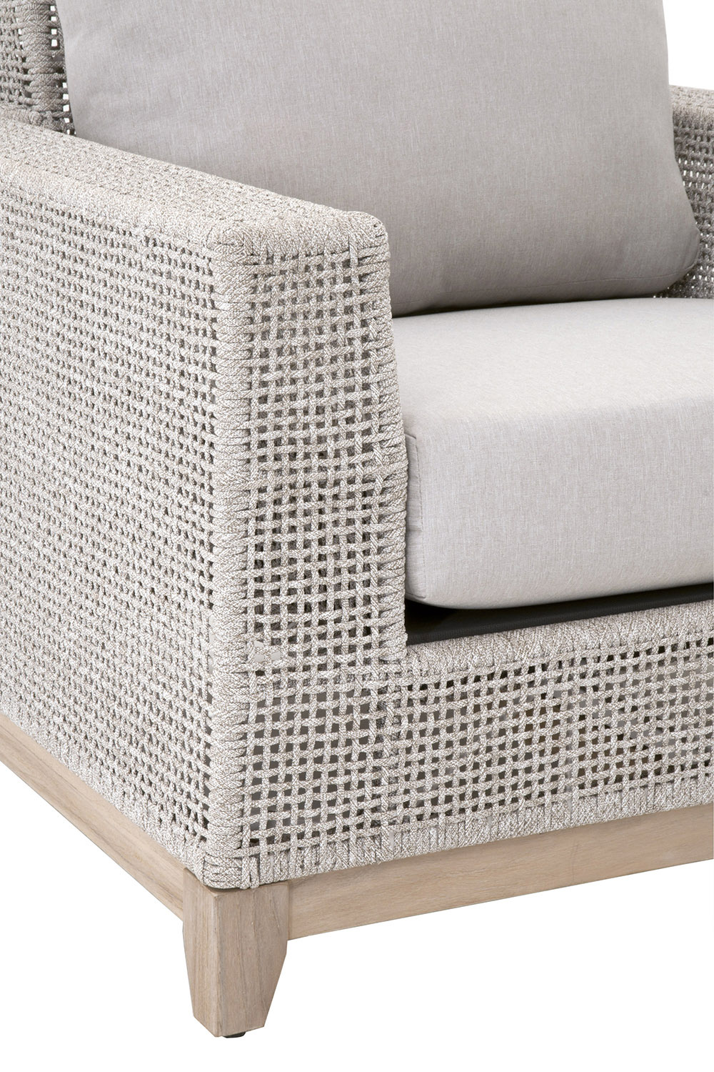 Essentials - Woven Tropez Outdoor Sofa Chair in Taupe