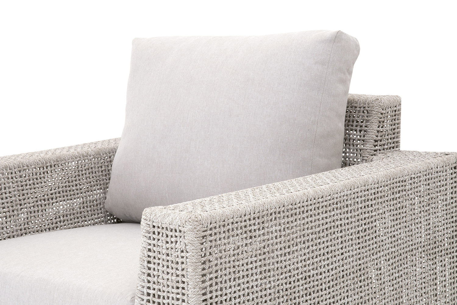 Essentials - Woven Tropez Outdoor Sofa Chair in Taupe