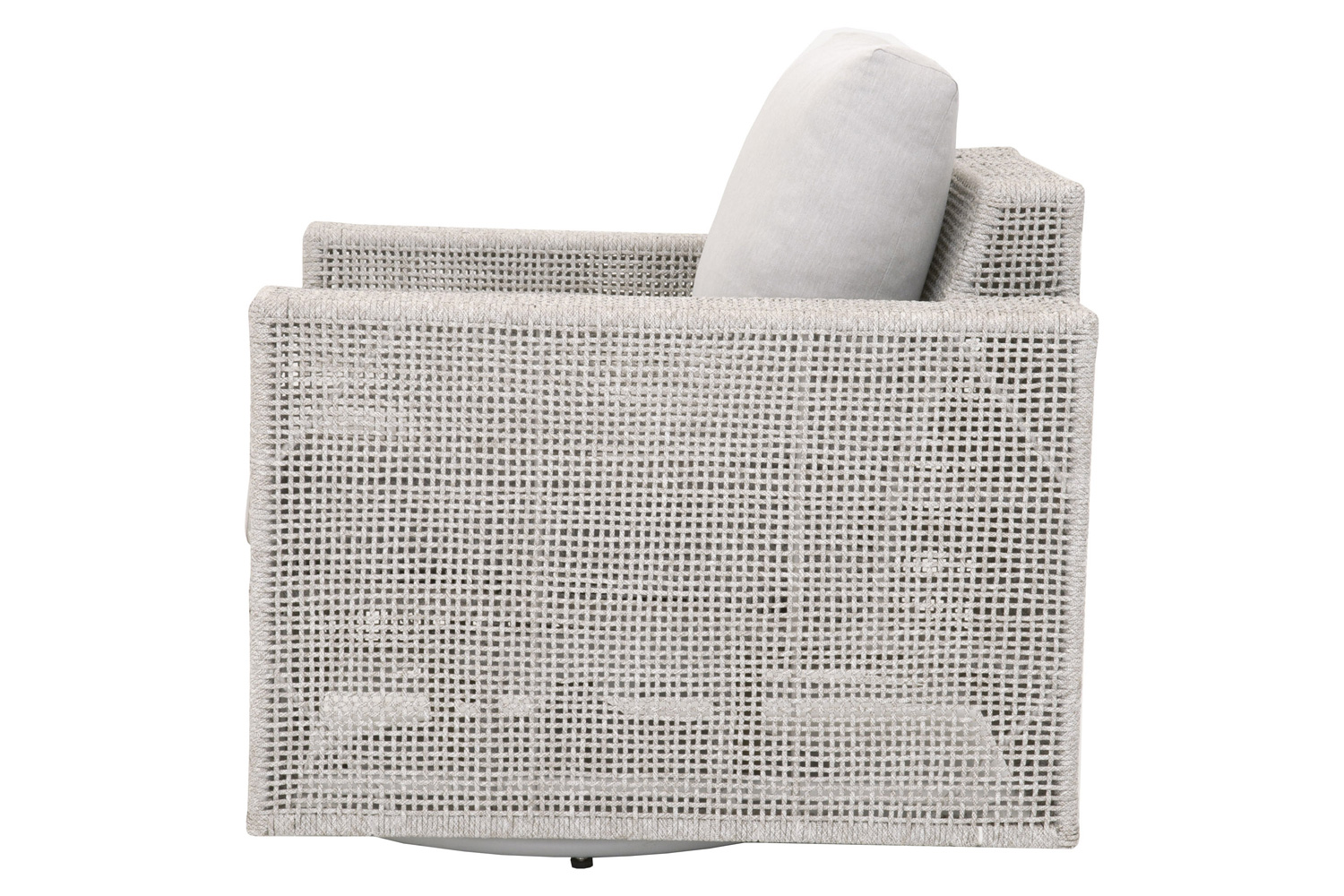 Essentials - Woven Tropez Outdoor Swivel Rocker Sofa Chair in Taupe